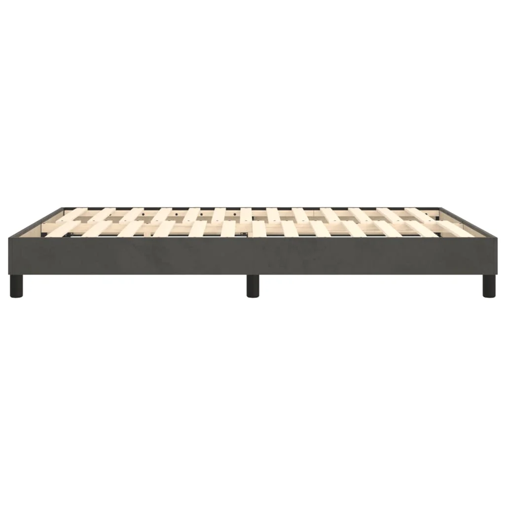 Boxspring sengeramme Mørkegrå 140x200 cm Fløjl - Image 6