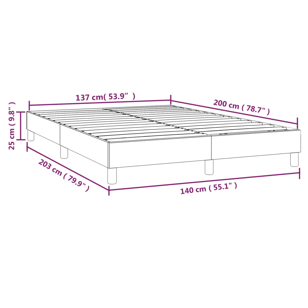 Boxspring sengeramme Mørkegrå 140x200 cm Fløjl - Image 8