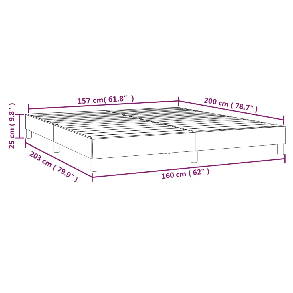 Boxspring sengeramme Mørkegrå 160x200 cm Fløjl - Image 8
