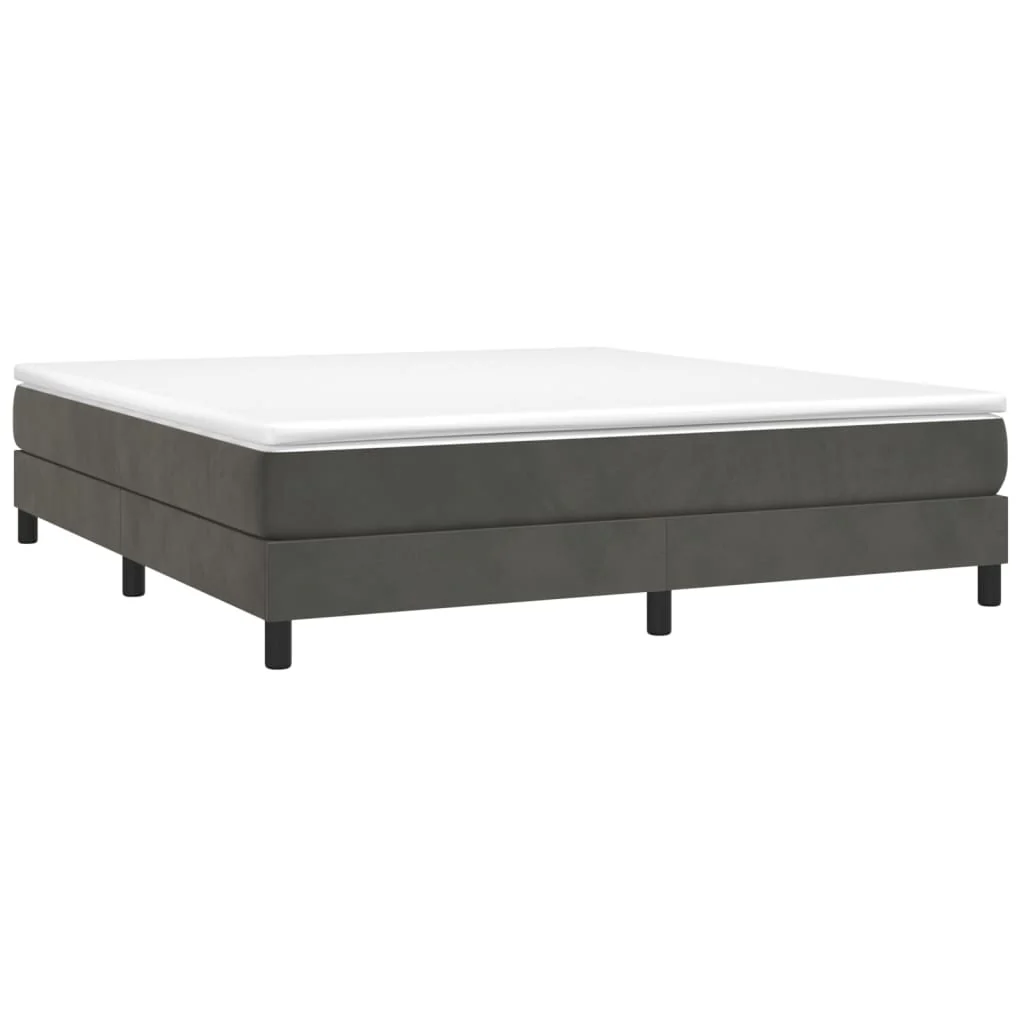 Boxspring sengeramme Mørkegrå 180x200 cm Fløjl - Image 3