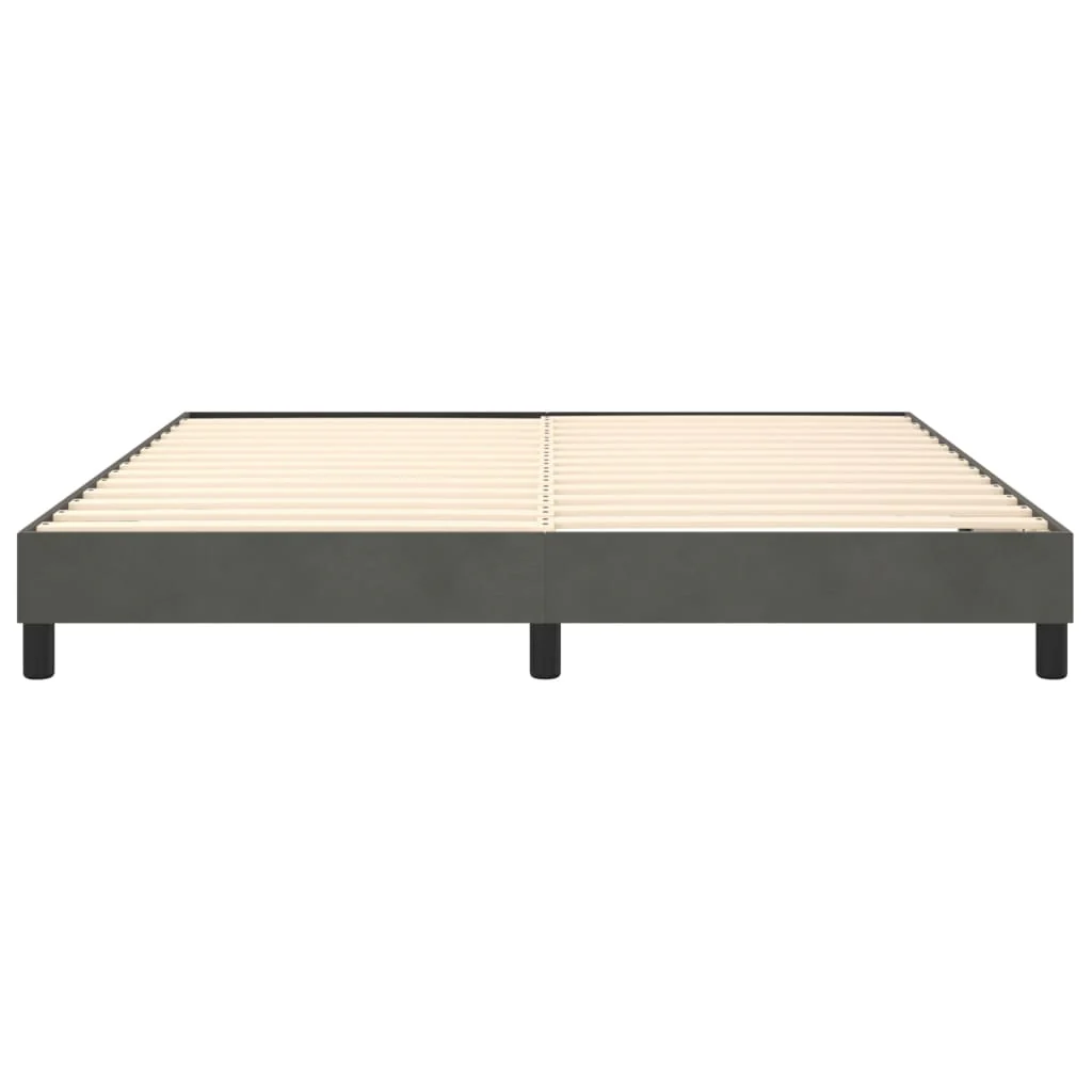 Boxspring sengeramme Mørkegrå 180x200 cm Fløjl - Image 5