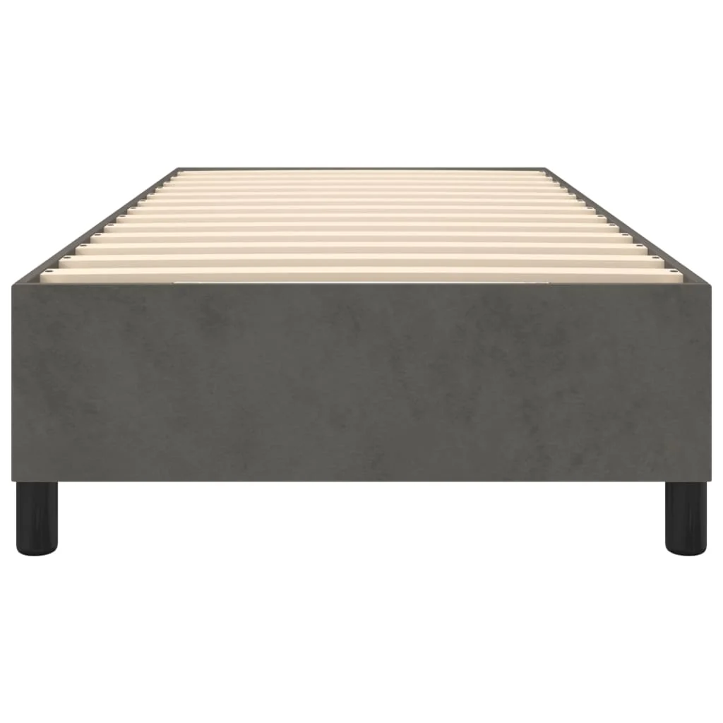 Boxspring sengeramme Mørkegrå 80x200 cm Fløjl - Image 5