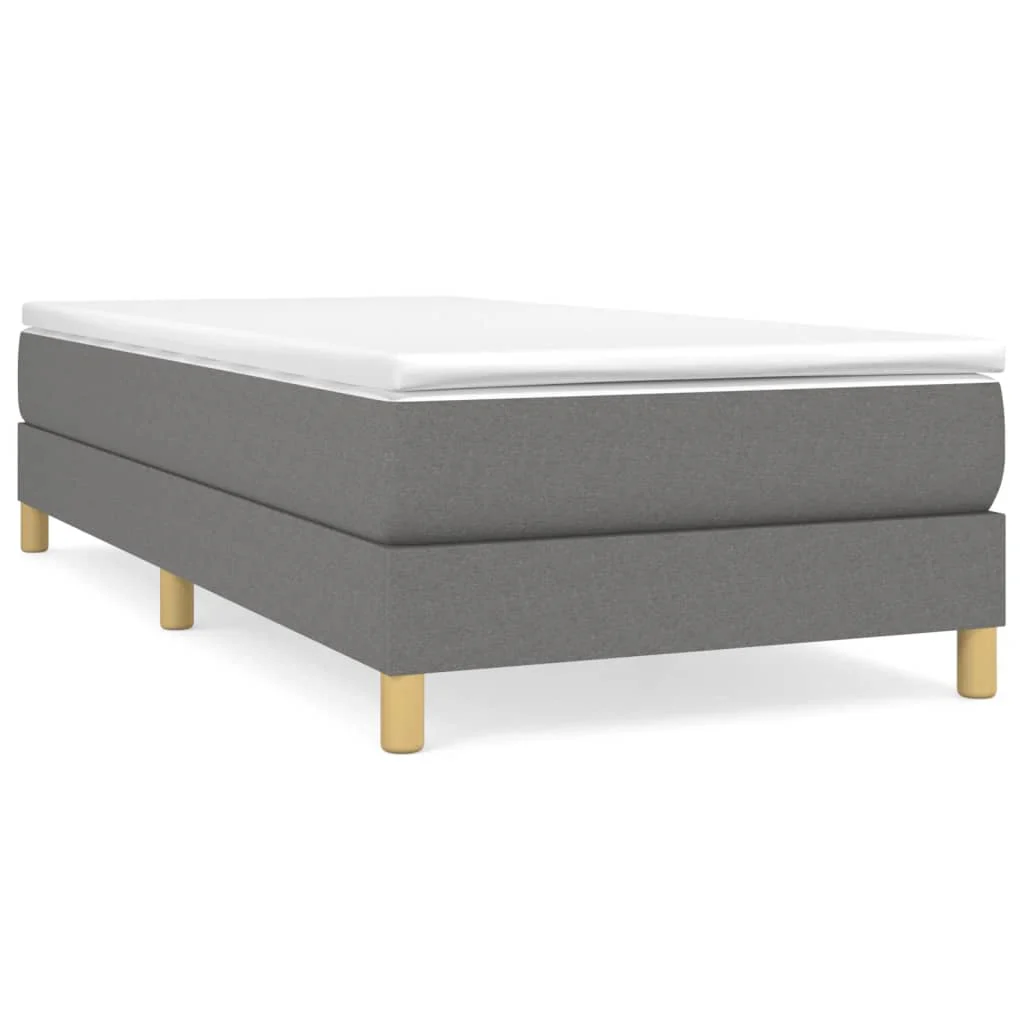 Boxspring sengeramme Mørkegrå 90x190 cm Stof - Image 2
