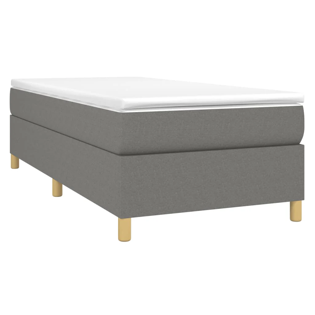 Boxspring sengeramme Mørkegrå 90x190 cm Stof - Image 3