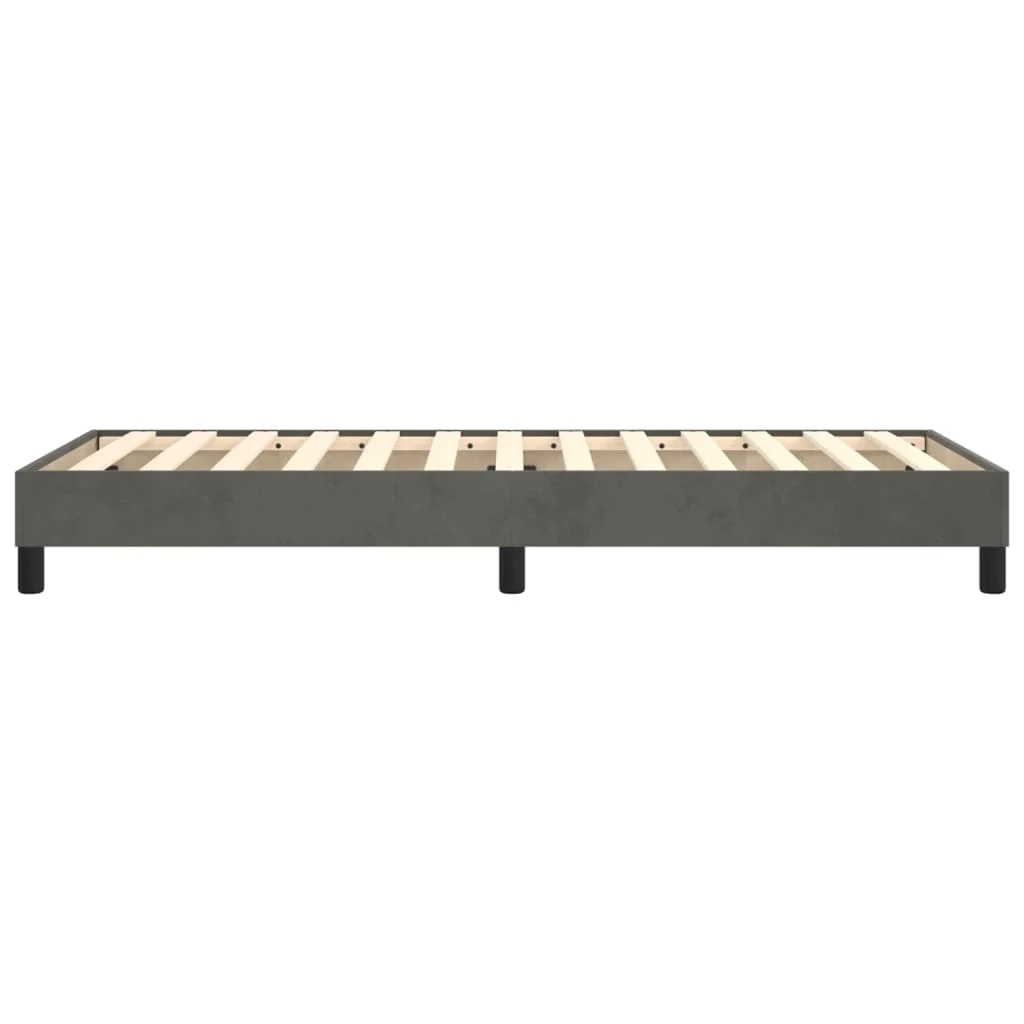 Boxspring sengeramme Mørkegrå 90x200 cm Fløjl - Image 6