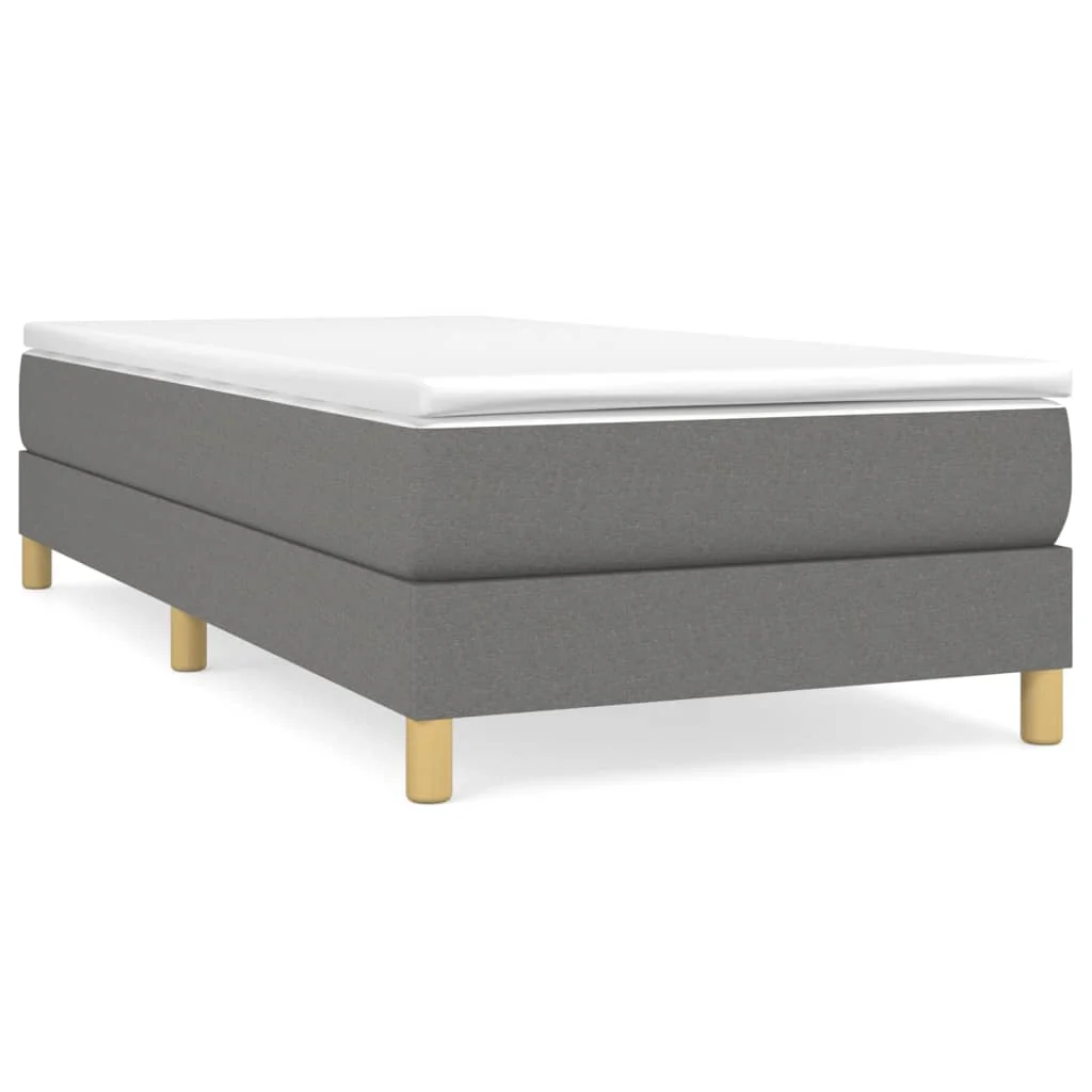 Boxspring sengeramme Mørkegrå 90x200 cm Stof - Image 2