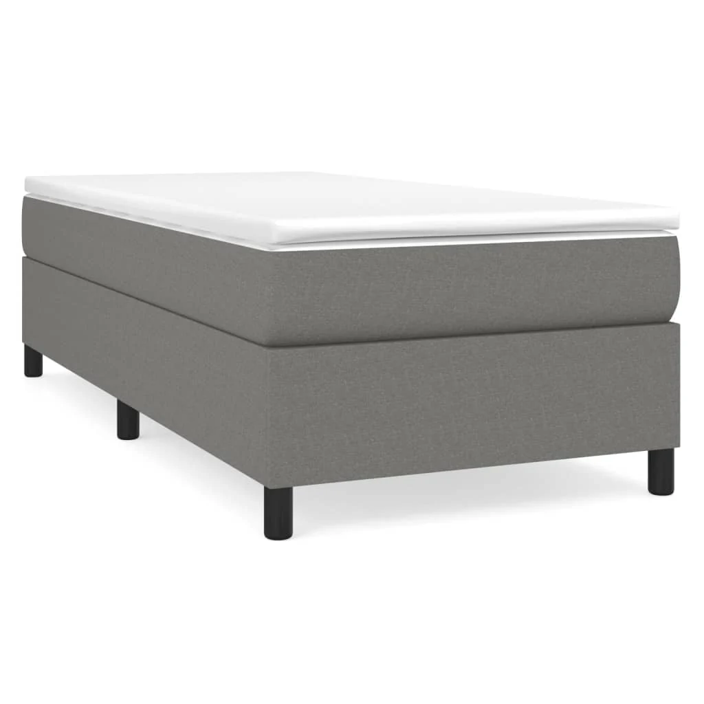 Boxspring sengeramme Mørkegrå 90x200 cm Stof - Image 2