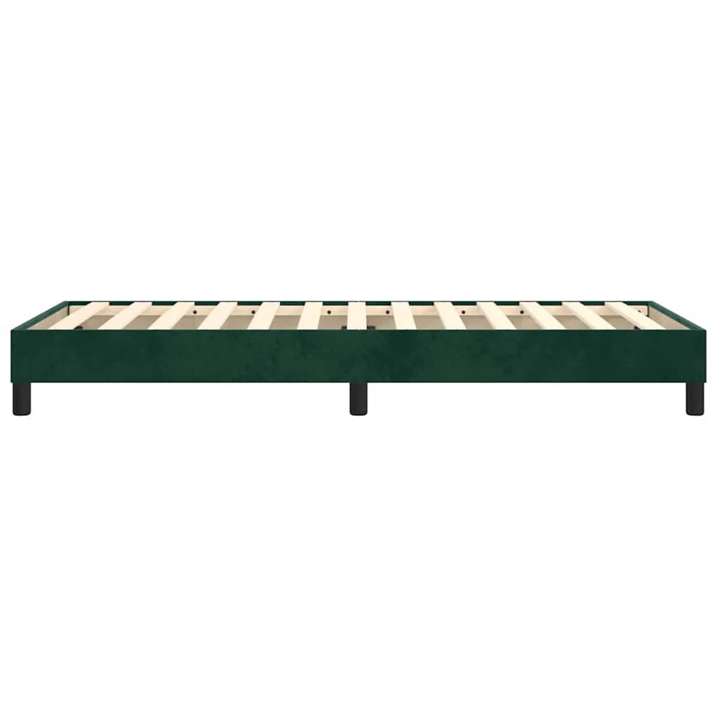 Boxspring sengeramme Mørkegrøn 100x200 cm Fløjl - Image 6