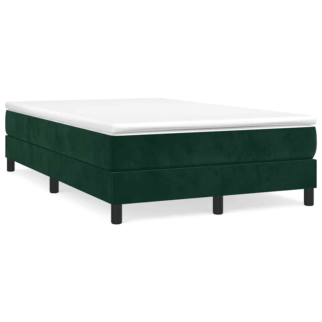 Boxspring sengeramme Mørkegrøn 120x200 cm Fløjl - Image 2