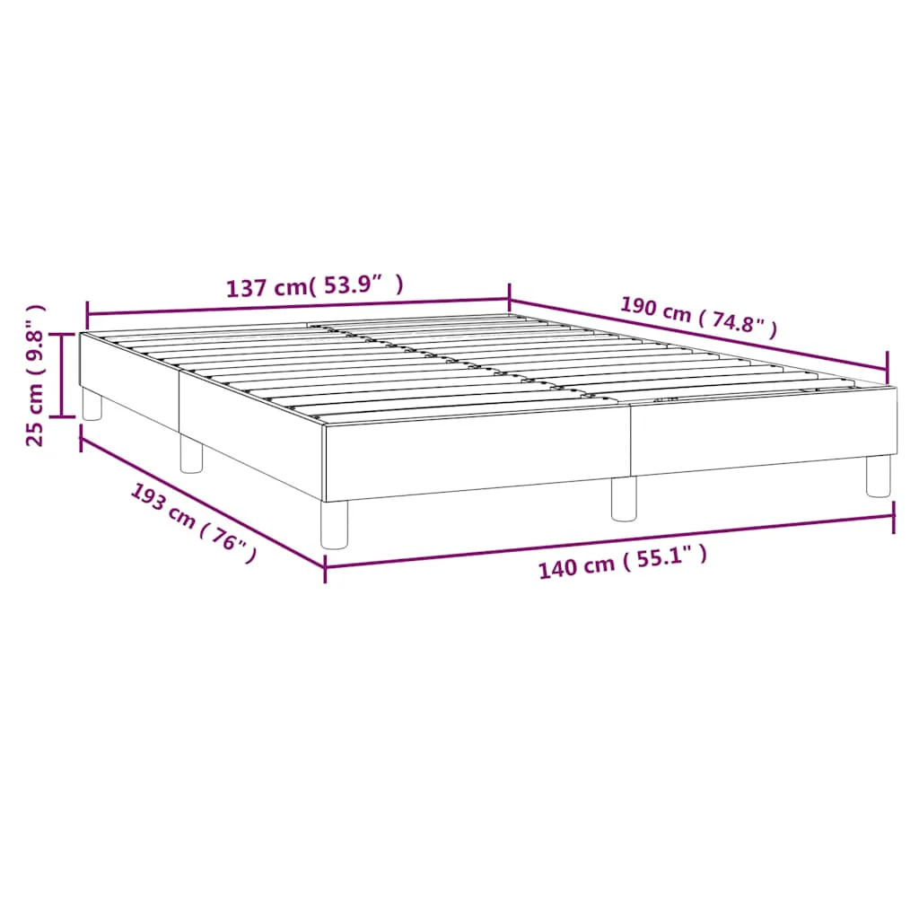 Boxspring sengeramme Mørkegrøn 140x190 cm Fløjl - Image 8