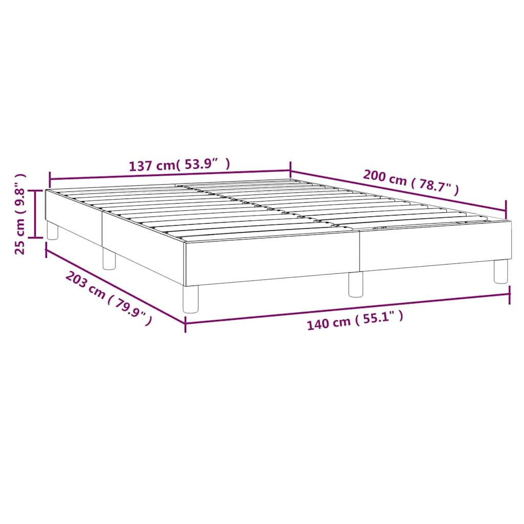 Boxspring sengeramme Mørkegrøn 140x200 cm Fløjl - Image 8