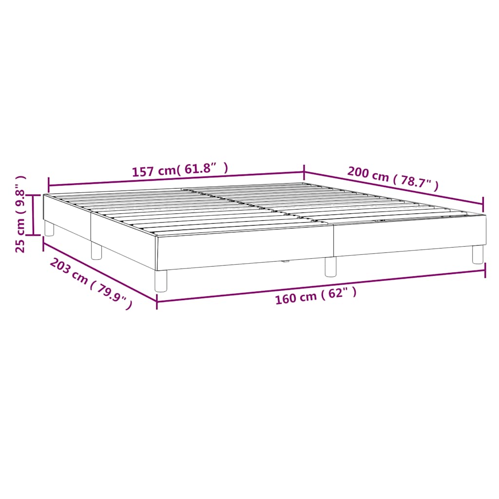 Boxspring sengeramme Mørkegrøn 160x200 cm Fløjl - Image 8