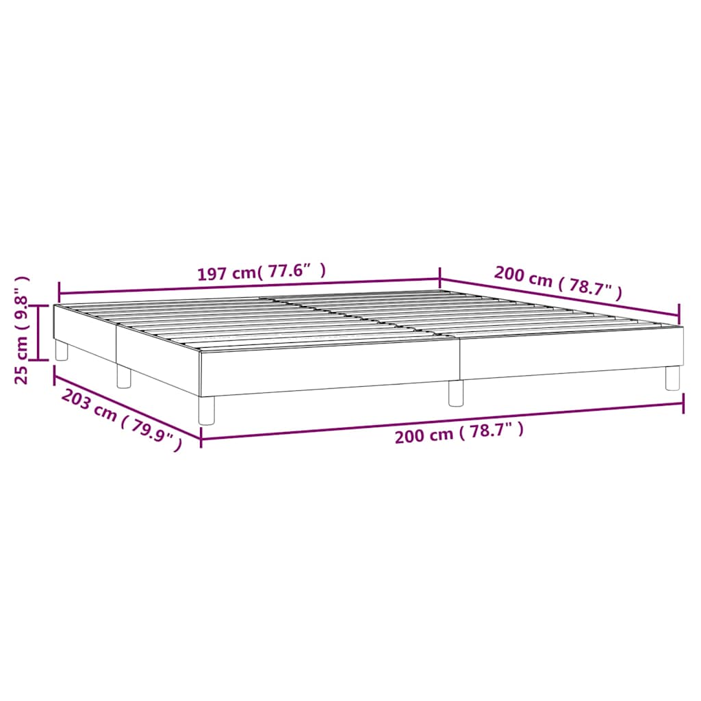Boxspring sengeramme Mørkegrøn 200x200 cm Fløjl - Image 8