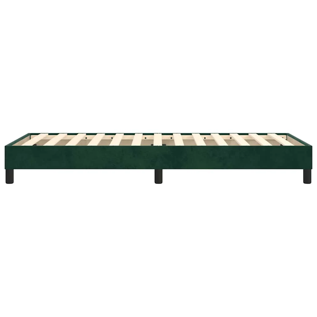 Boxspring sengeramme Mørkegrøn 80x200 cm Fløjl - Image 6