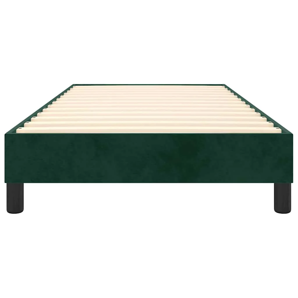 Boxspring sengeramme Mørkegrøn 90x200 cm Fløjl - Image 5