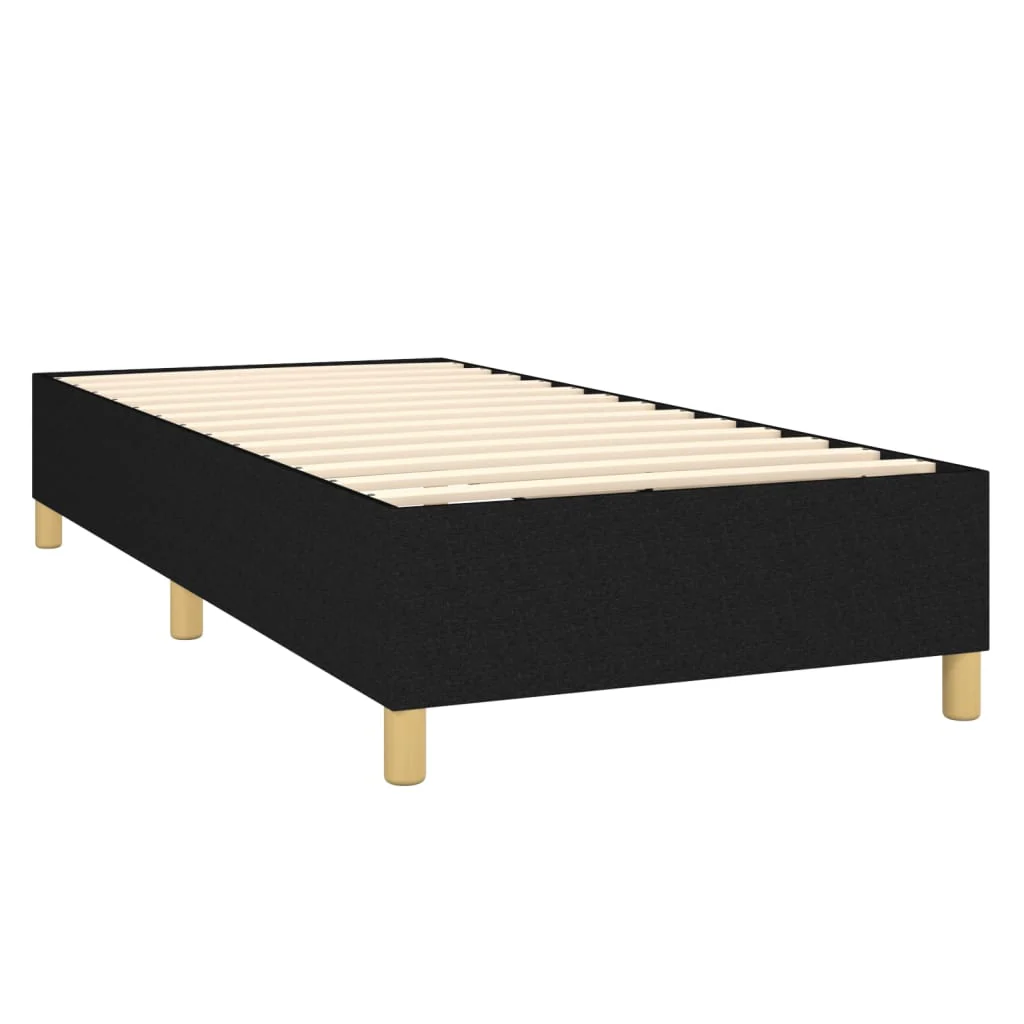 Boxspring sengeramme Sort 100x200 cm Stof - Image 4