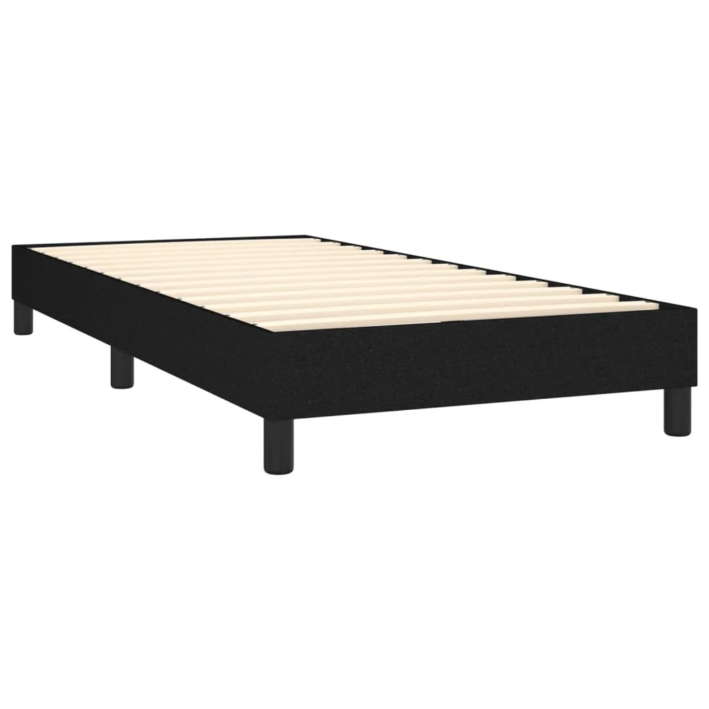 Boxspring sengeramme Sort 100x200 cm Stof - Image 4