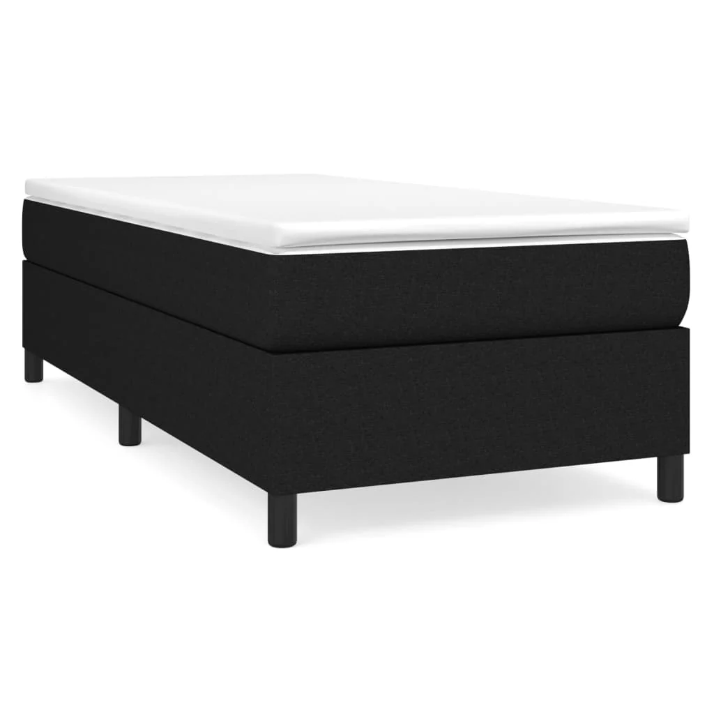 Boxspring sengeramme Sort 100x200 cm Stof - Image 2
