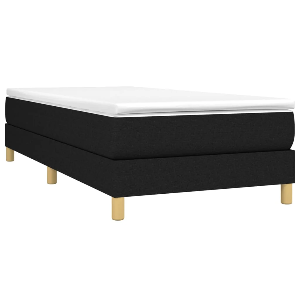Boxspring sengeramme Sort 100x200 cm Stof - Image 3