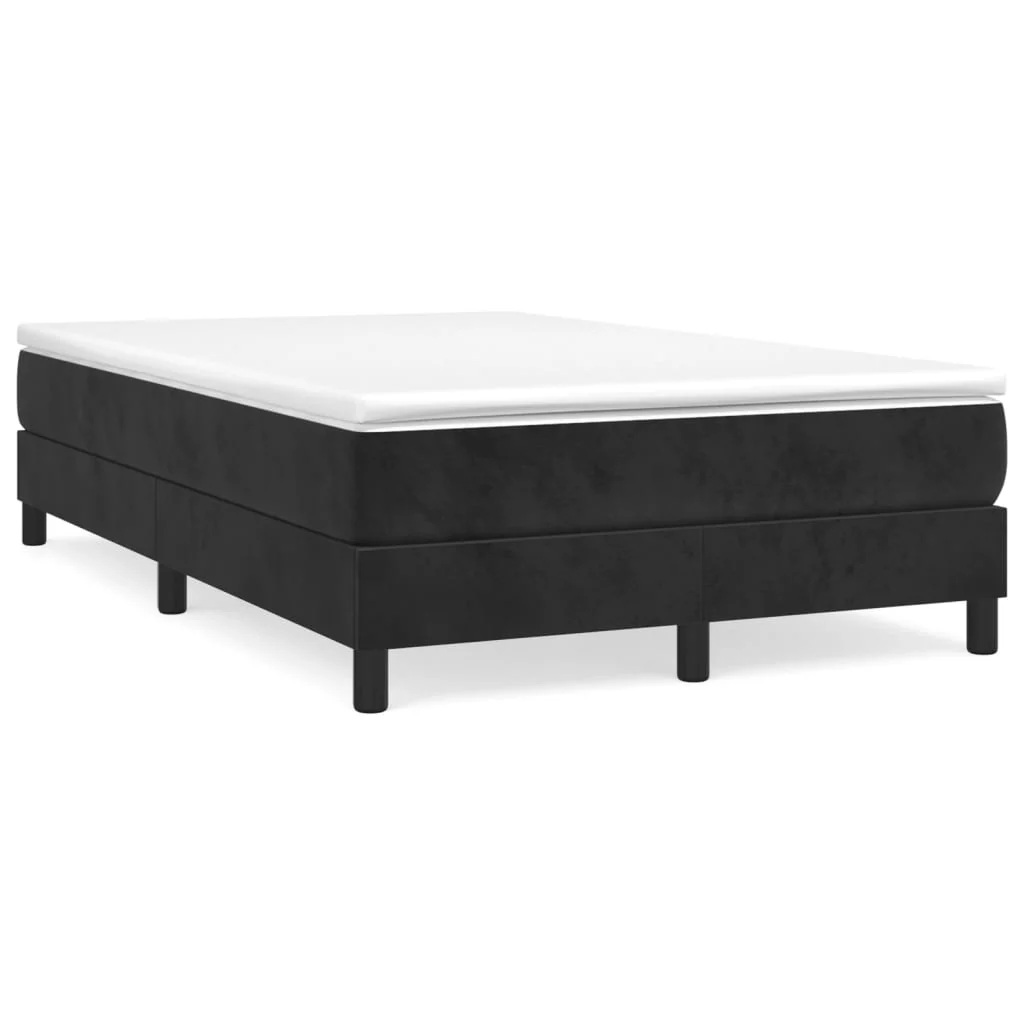 Boxspring sengeramme Sort 120x200 cm Fløjl - Image 2