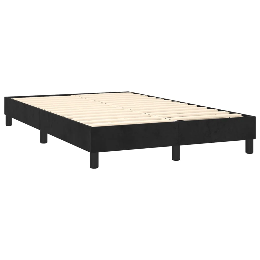 Boxspring sengeramme Sort 120x200 cm Fløjl - Image 4