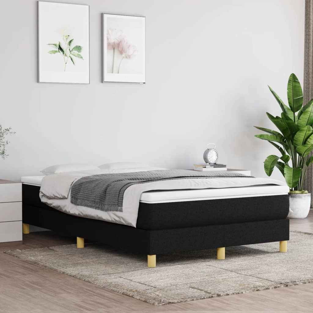 Boxspring sengeramme Sort 120x200 cm Stof