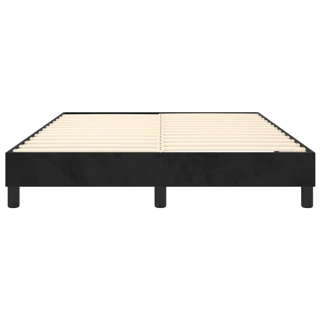 Boxspring sengeramme Sort 140x190 cm Fløjl - Image 5