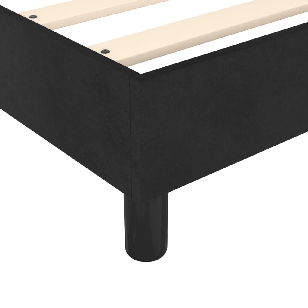 Boxspring sengeramme Sort 140x190 cm Fløjl - Image 7