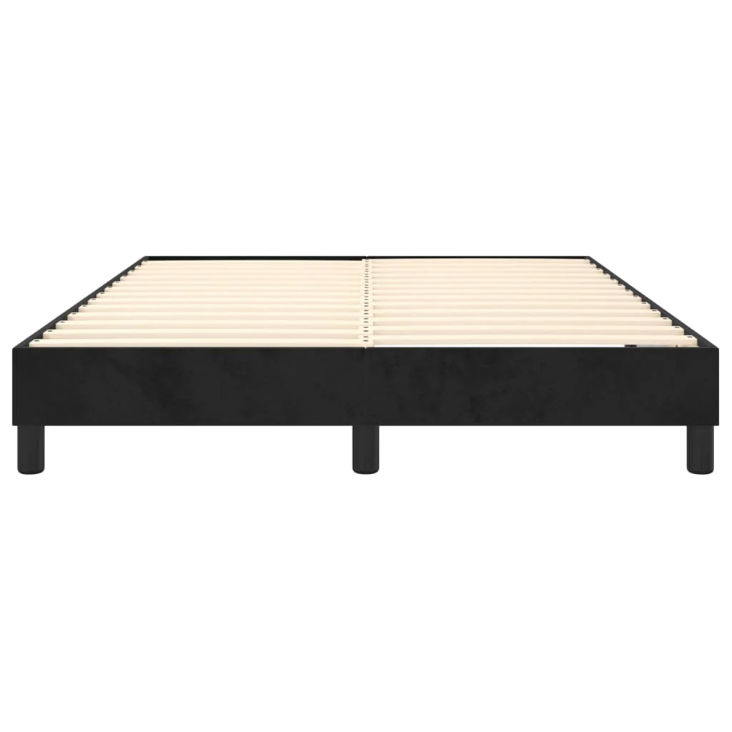 Boxspring sengeramme Sort 140x200 cm Fløjl - Image 5