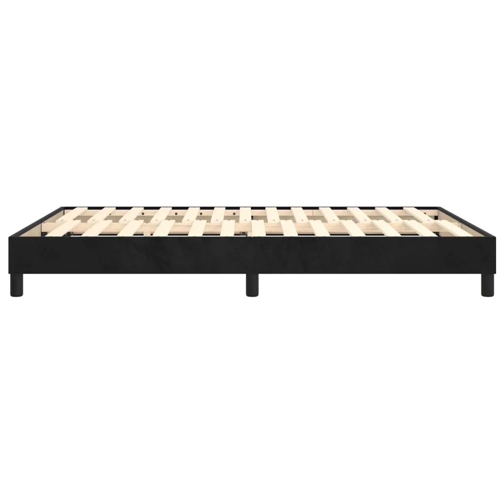 Boxspring sengeramme Sort 140x200 cm Fløjl - Image 6