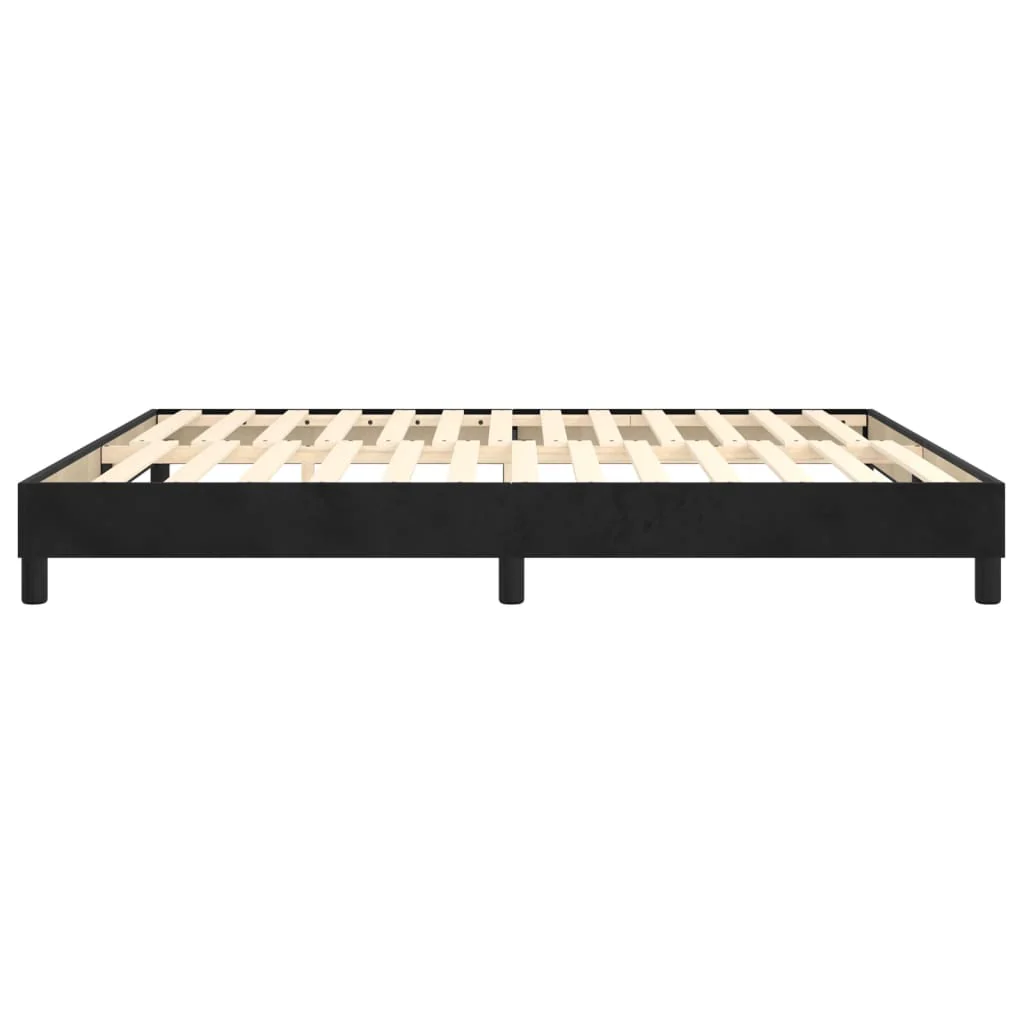 Boxspring sengeramme Sort 160x200 cm Fløjl - Image 6