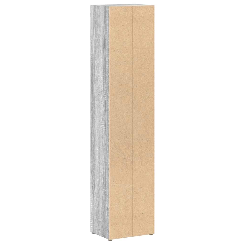 cd-reoler 2 stk. 21x16x93,5 cm konstrueret træ grå sonoma-eg - Image 7