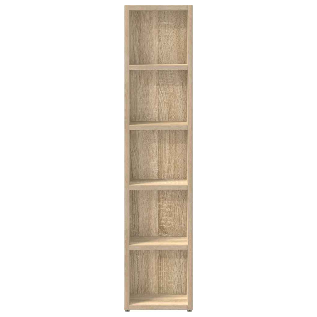 CD-reoler 2 stk. 21x16x93,5 cm spånplade sonoma-eg - Image 6