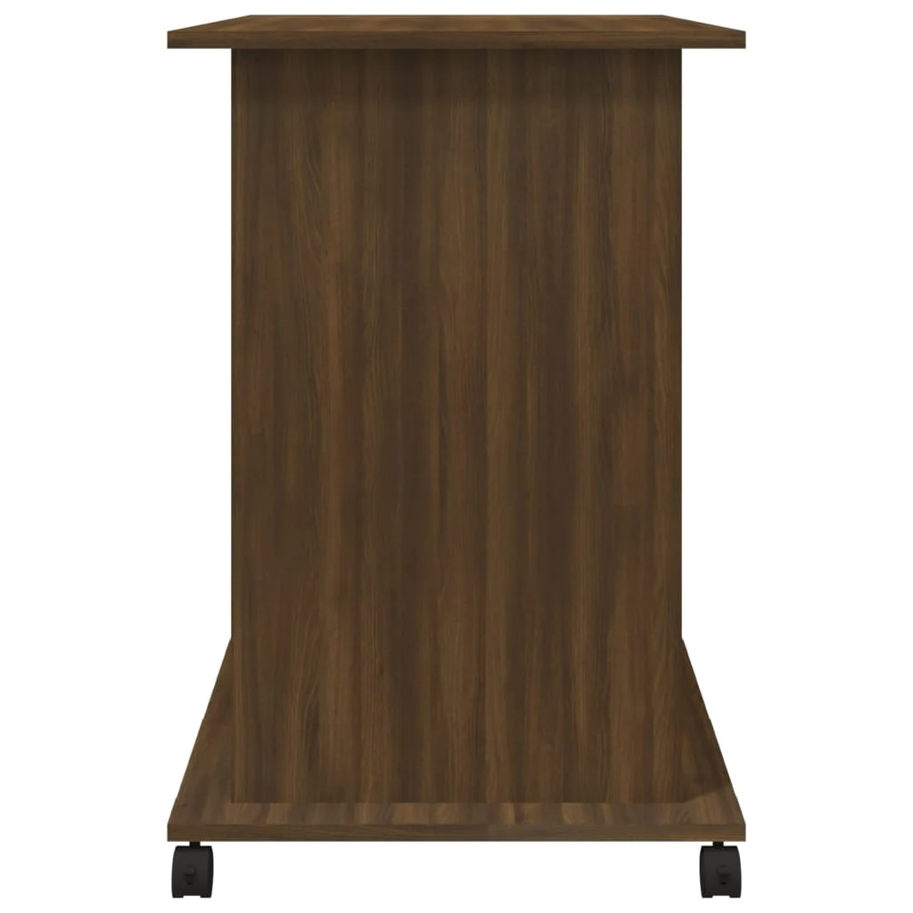 computerbord 80x50x75 cm konstrueret træ brun egetræsfarve - Image 7