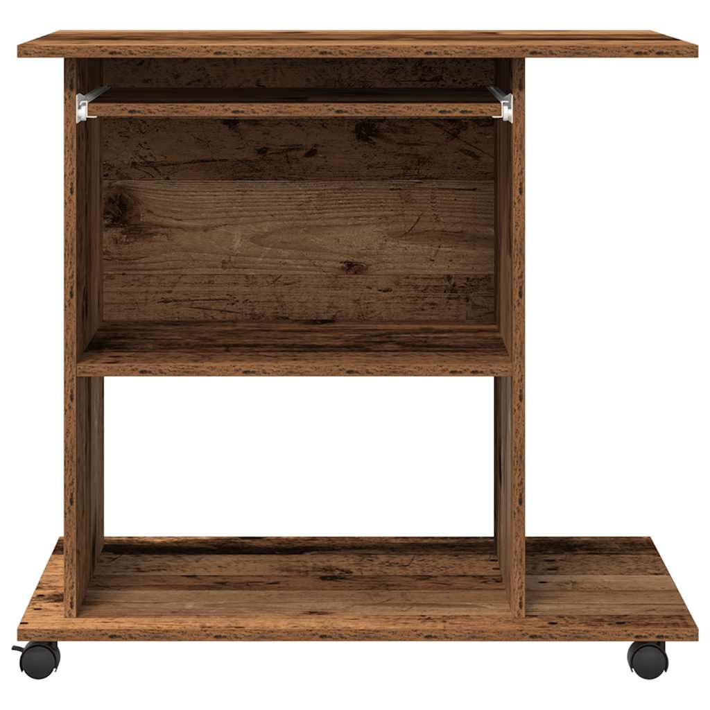 computerbord 80x50x75 cm spånplade antikt træ - Image 4