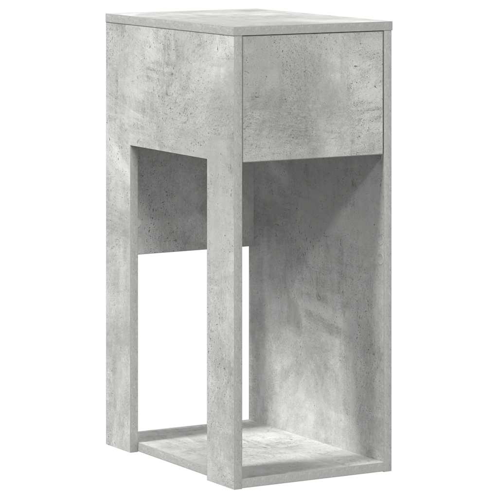 Computertårnstativ med skuffe 30x44x74 cm betongrå - Image 2