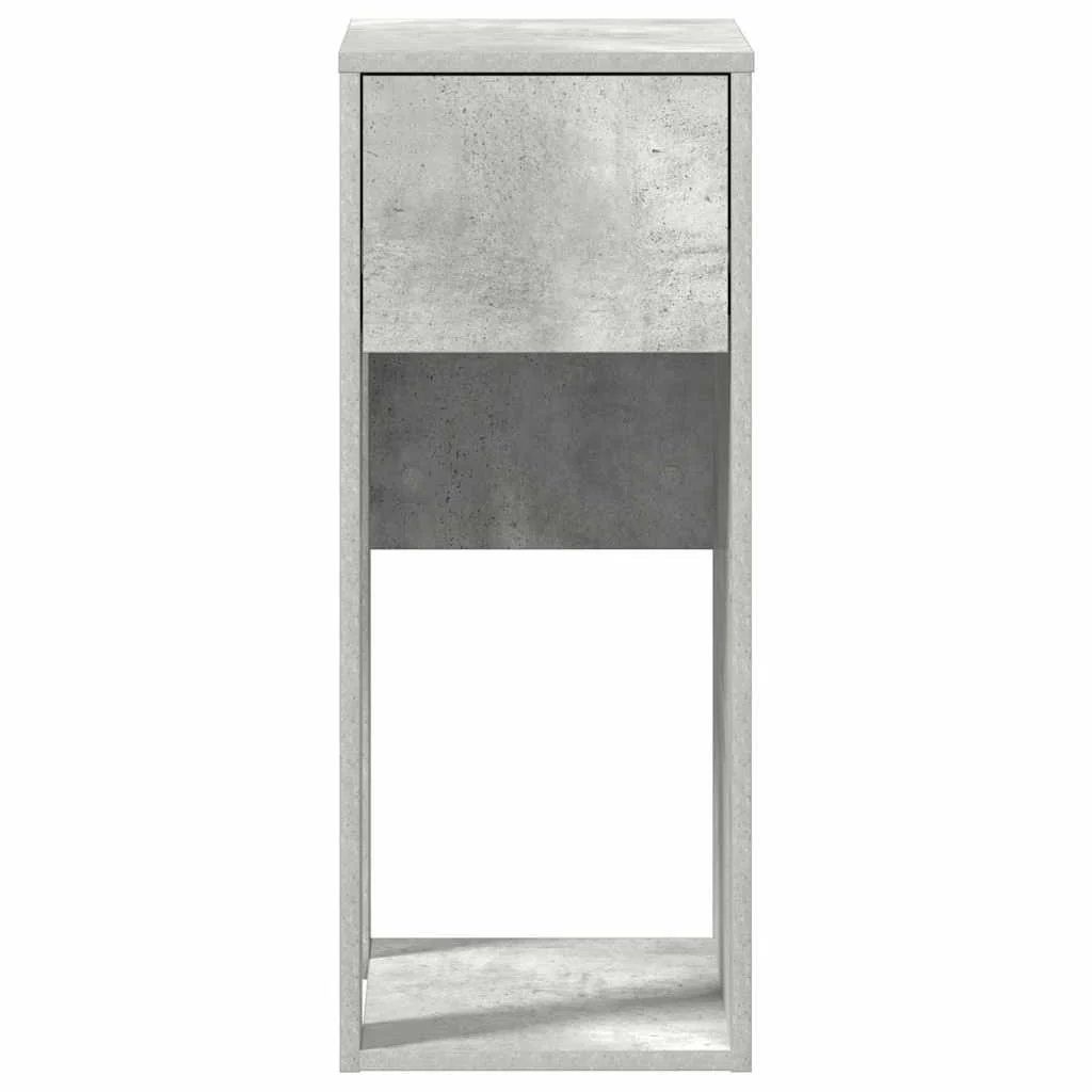Computertårnstativ med skuffe 30x44x74 cm betongrå - Image 5