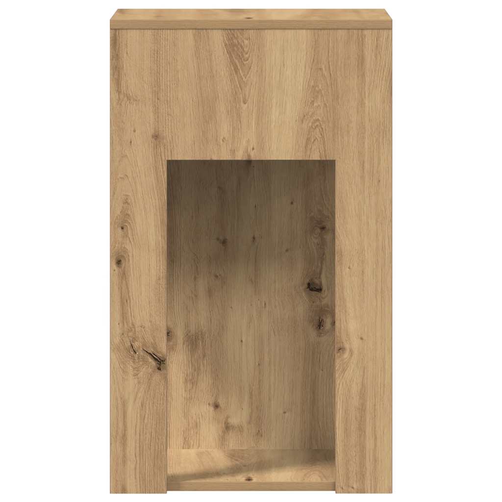 Computertårnstativ med skuffe 30x44x74 cm egetræsfarvet - Image 6