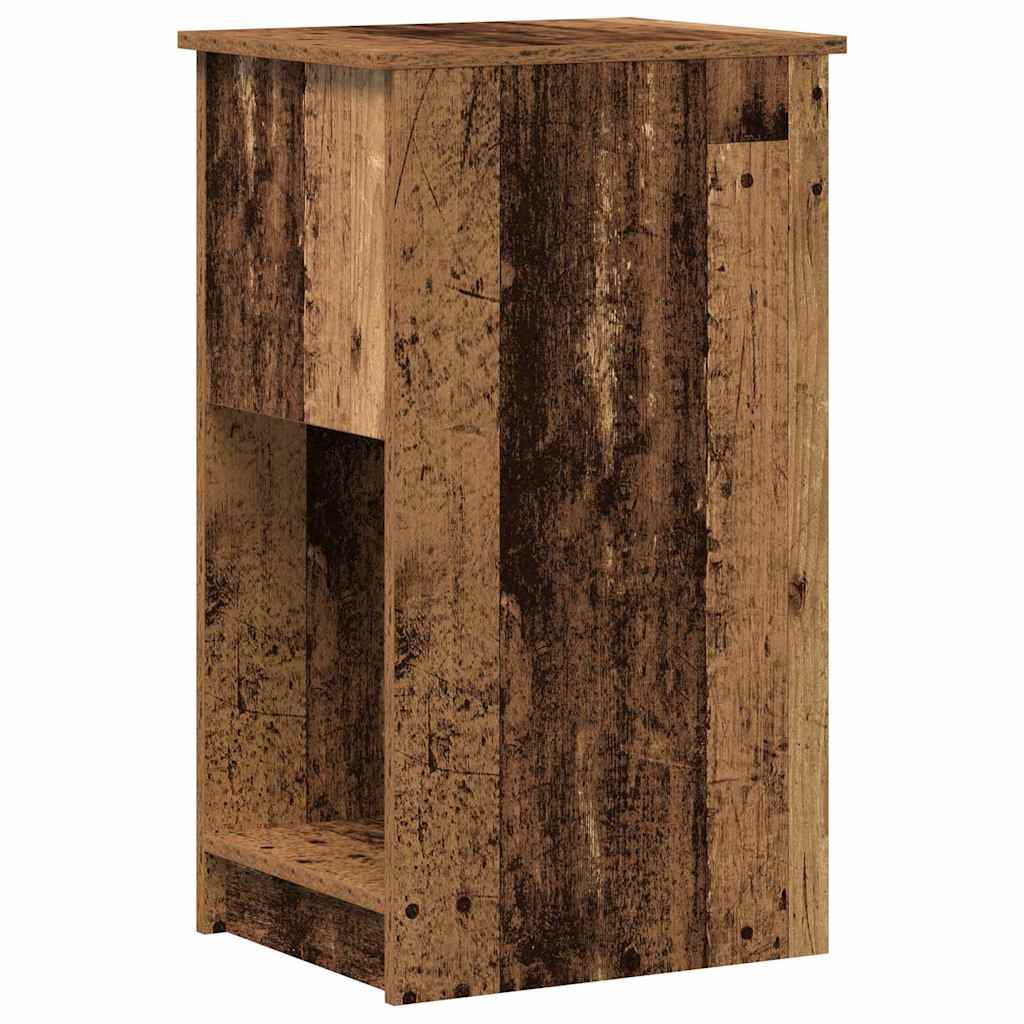 computertårnstativ med skuffe 35x45x77 cm antikt træ - Image 7
