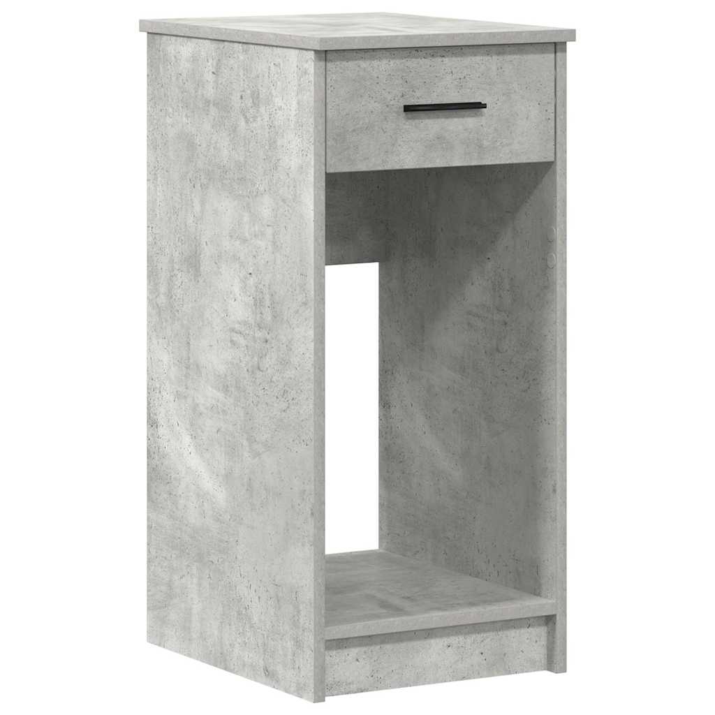 computertårnstativ med skuffe 35x45x77 cm betongrå - Image 2