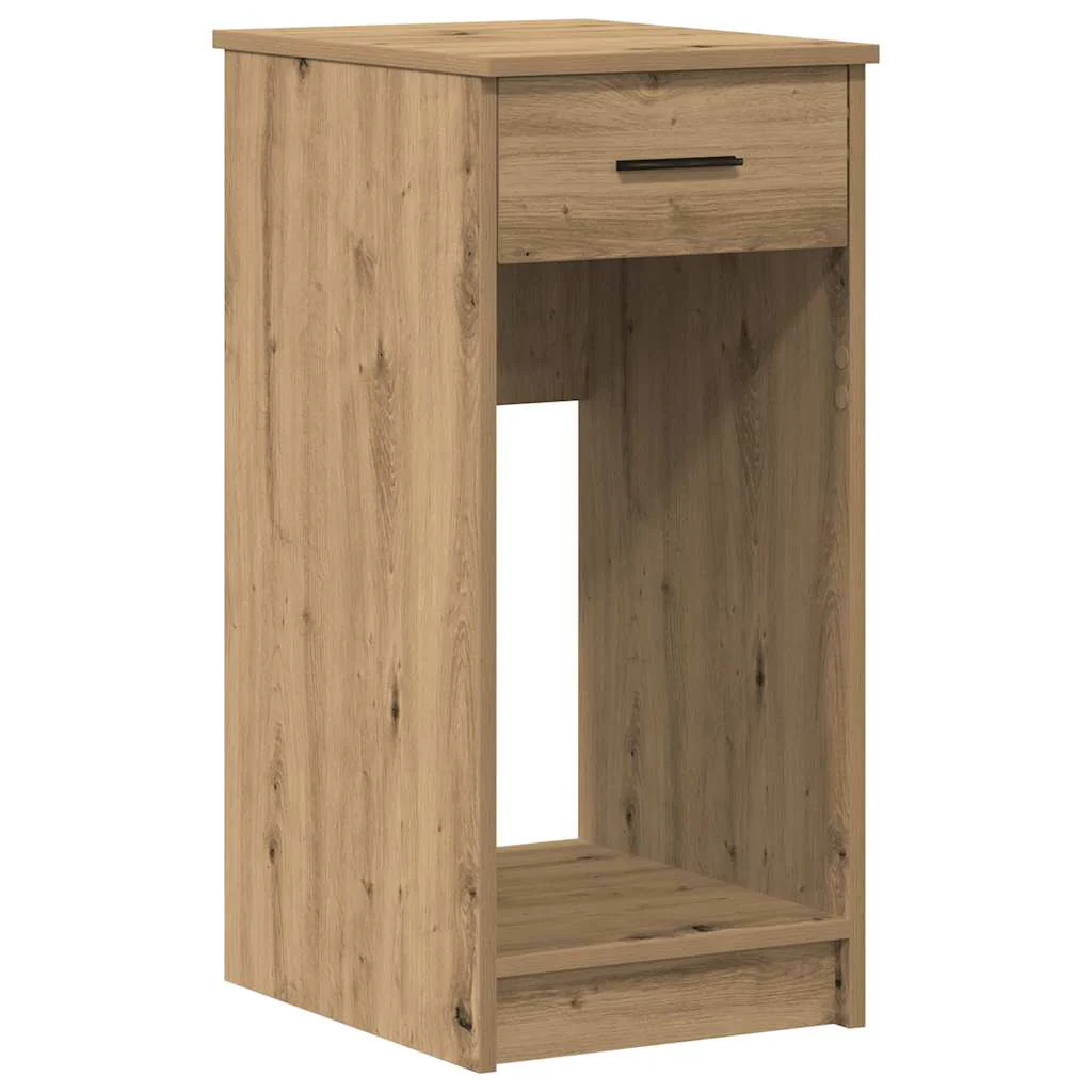 computertårnstativ med skuffe 35x45x77 cm egetræsfarvet - Image 2