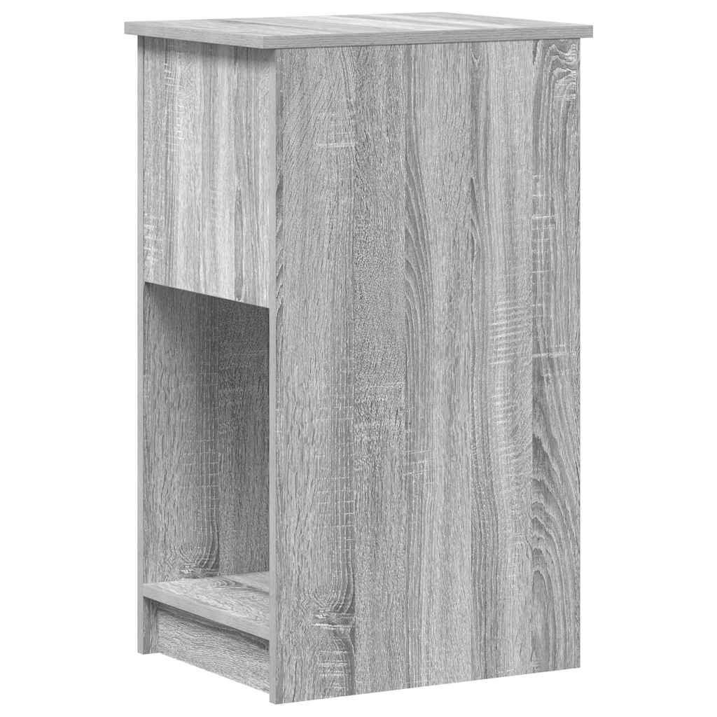 computertårnstativ med skuffe 35x45x77 cm grå sonoma-eg - Image 7