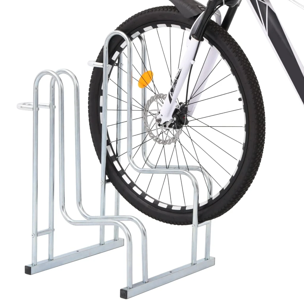 cykelstativ til 2 cykler fritstående galvaniseret stål - Image 2