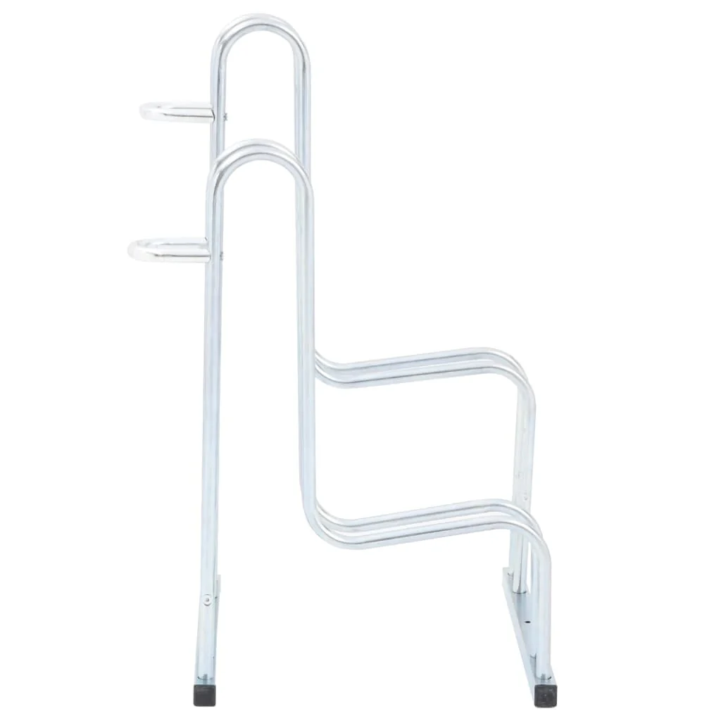 cykelstativ til 2 cykler fritstående galvaniseret stål - Image 4