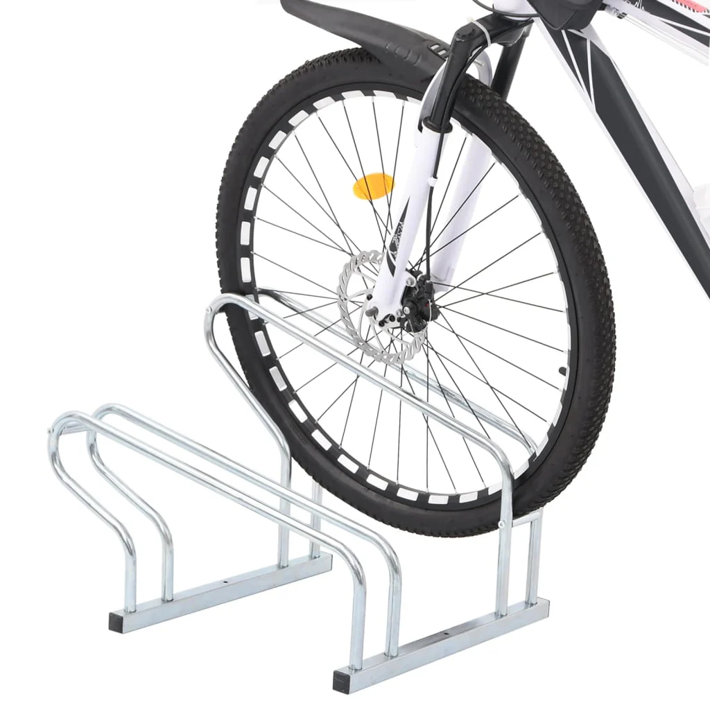 cykelstativ til 2 cykler fritstående galvaniseret stål - Image 2