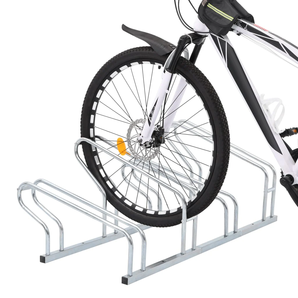 cykelstativ til 4 cykler fritstående galvaniseret stål - Image 2