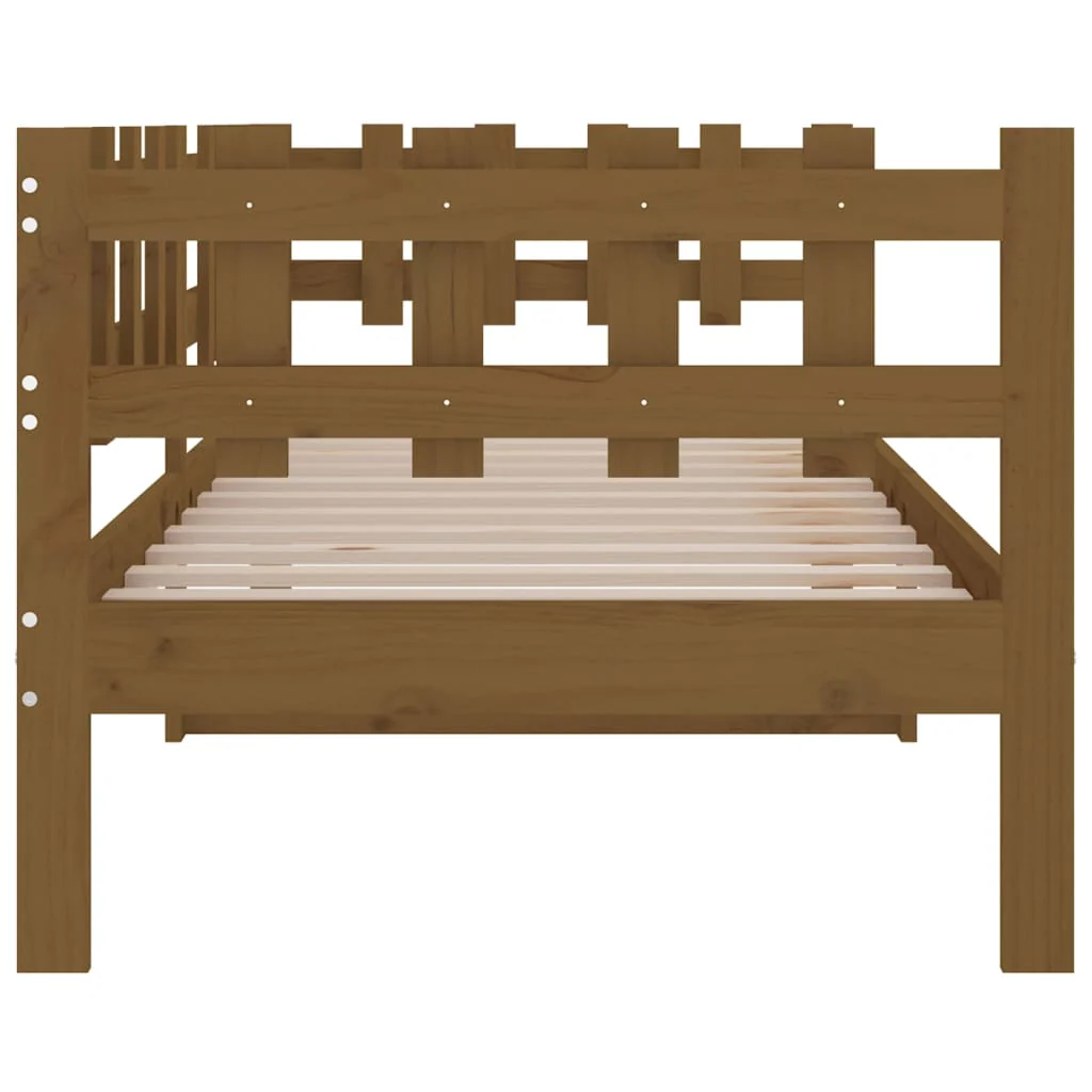 daybed 80x200 cm massivt fyrretræ gyldenbrun - Image 8