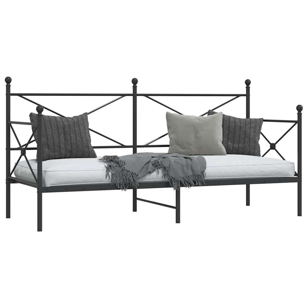 daybed uden madras 75x190 cm stål sort - Image 4
