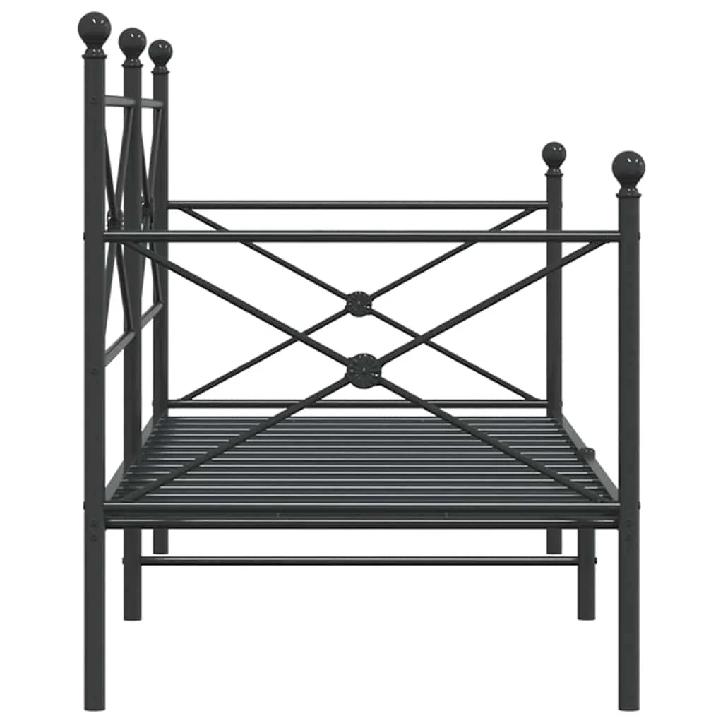 daybed uden madras 75x190 cm stål sort - Image 6