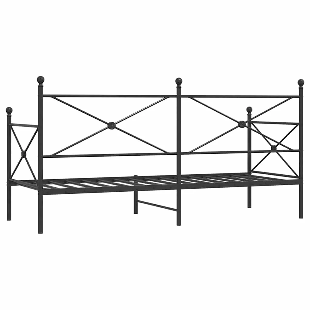 daybed uden madras 75x190 cm stål sort - Image 7
